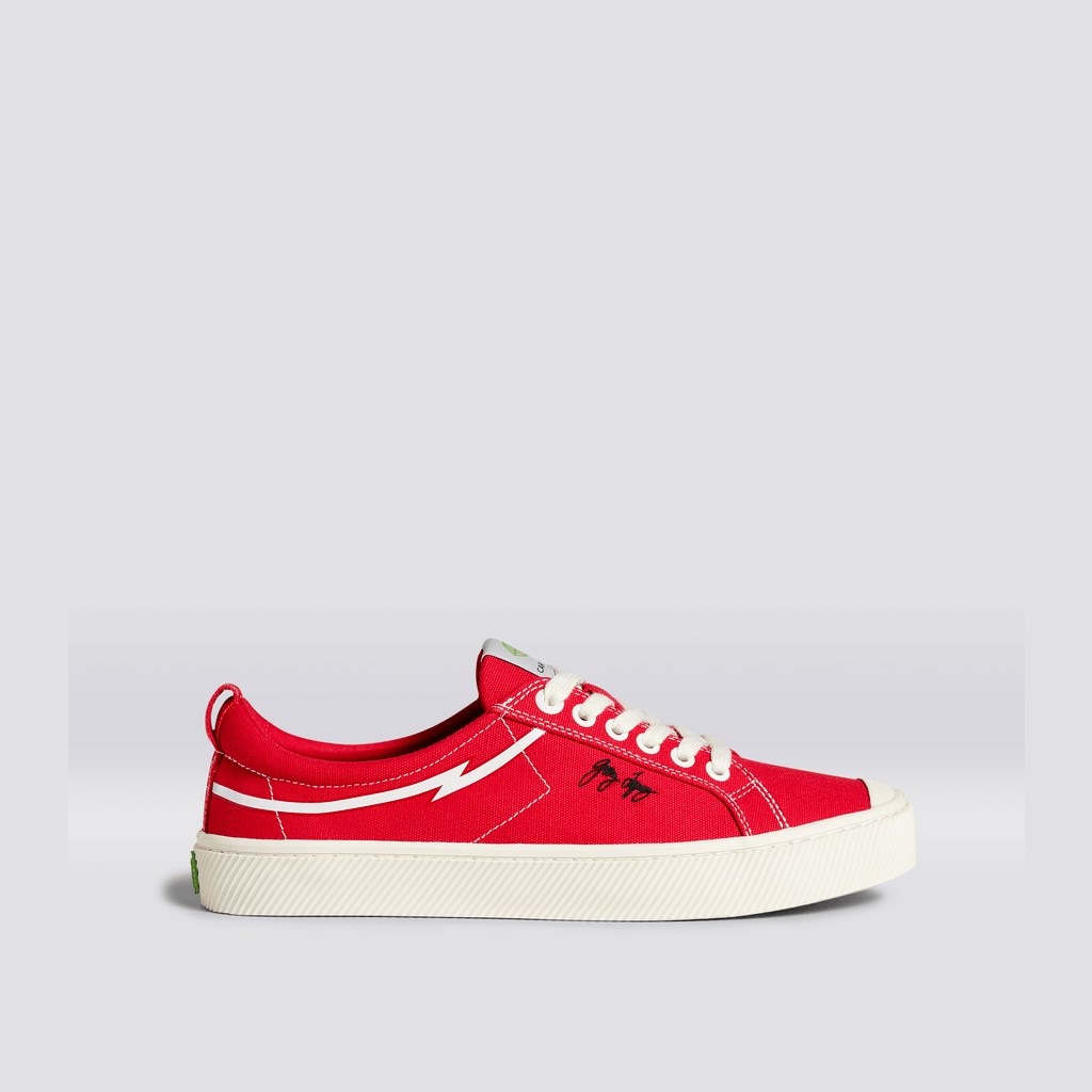 OCA LOW Cariuma Low Top Tela Vegan Rouge Homme | LPO-5766114